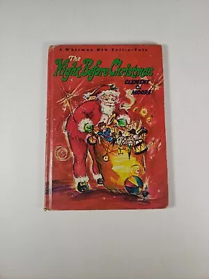 Vintage THE NIGHT BEFORE CHRISTMAS By Clement C Moore Big Tell-a-Tale Book 1965 • $18.50