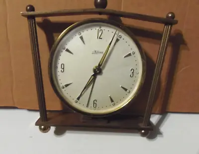 Vintage Kaiser Art Deco Table Alarm Clock Solid Brass Made In Germany  • $34.95