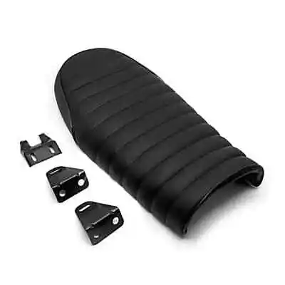 Black Universal Saddle For Motorcycles Scooter Seat Cushion Moped Seat Hump • $49.99