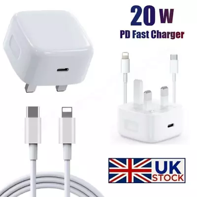 USB 20W Type C PD Power Adapter Plug For Apple Charger Cable Plug Adapter Fast • £7.99