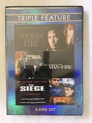 Courage Under Fire Man On Fire The Siege Triple-Feature DVD NEW & SEALED • $16.10