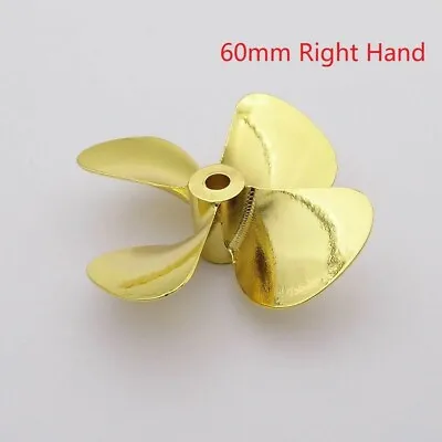 RC Boat Model 55mm 60mm Metal Propeller 4-Blades 4mm Shaft Prop Fr RC Marine ROV • $12.08