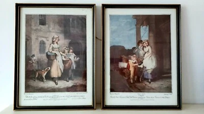 £10 • Buy Cries Of London F. Wheatley Prints X 2 Plates 1st & 8th Framed 31cm X 23cm