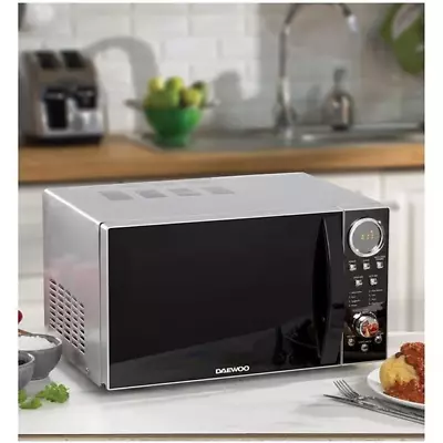 Daewoo 20L 700W Digital Microwave 5 Power Levels Defrost 60 Timer Silver SDA2087 • £84.99