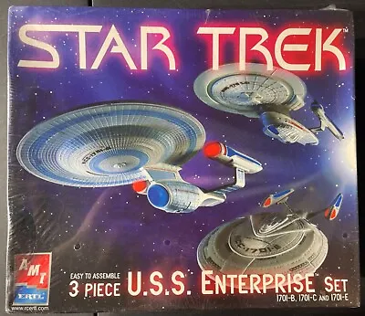 $39.88 • Buy AMT Star Trek USS Enterprise 3 Piece 1701-B, 1701-C, 1701-E FS NEW Model Kit 