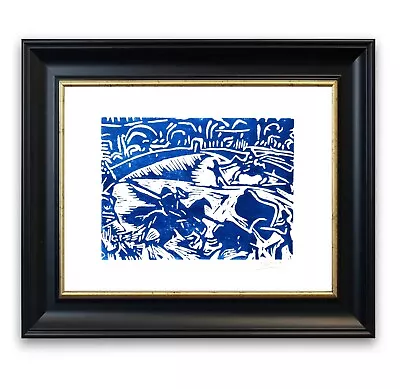 Pablo Picasso Bull Fighting Linocut Hand Printed & Signed With COA • £89