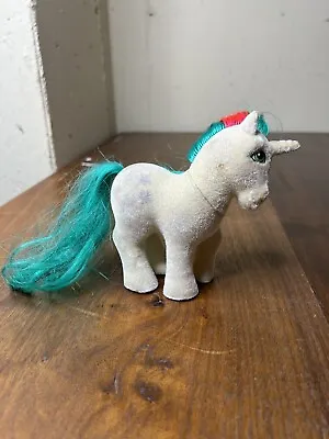 So Soft Gusty Leaves My Little Pony Pegasus White Flocked Fuzzy Vintage 1985 G1 • $29