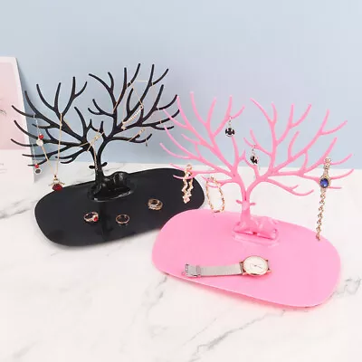 £6.55 • Buy Jewelry Display Deer Tree Stand Rack Earring Necklace Ring Holder Decoration UK