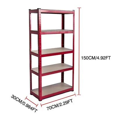 Garage Shelving Unit 5 Tier EXTRA Heavy-Duty 180x90x40cm Racking Shelf Storage • £22.20