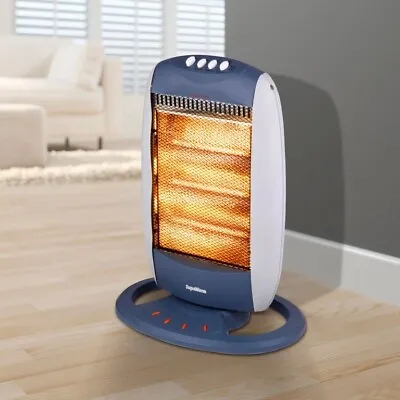 SupaWarm Oscillating Portable Electric Halogen Heater 1200W - 3 Heat Settings • £23.99