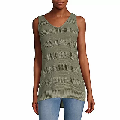 A.n.a. Women's V-Neck Sleeveless Pull Over Sweater XX-LARGE Willow Green Color • $22.99