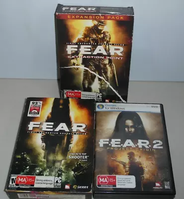 Fear First Encounter  2 Project Origin & Extraction Point PC Games Small Box • $29