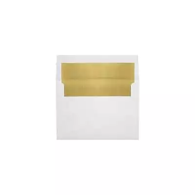 LUX A6 Foil Lined Invitation Envelopes (4 3/4 X 6 1/2) 500/Box White W/Gold LUX • $87.84