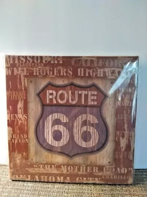 Route 66 The Mother Road Canvas Wall Art Decor 8.5 X 8.5 Inches In Clear Wrap • $6.95