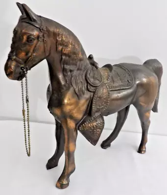 Vintage 1950s Cast Pot Metal Horse Carnival Prize Horse Souvenir Copper Tone • $52.34