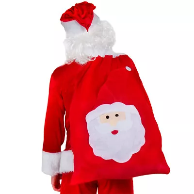 £7.99 • Buy Santa Claus Large Sack Father Xmas Christmas Felt Stocking Present Gift Bag 