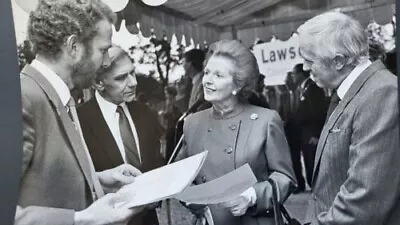 Margaret Thatcher Original Press Photo During A School Visit 198? • $3.78