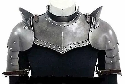 Medieval Pauldrons Shoulder Gorget Armor Knight Larp Reenactment Halloween • $99