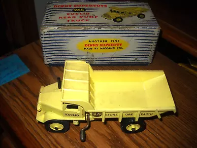 DINKY SUPERTOYS #965 EUCLID REAR DUMP TRUCK***MADE In ENGLAND***MECCANO LTD** • $49.90