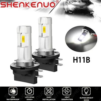 H11B LED Headlight Bulbs Conversion Kit High And Low Beam White Super Bright • $21.87