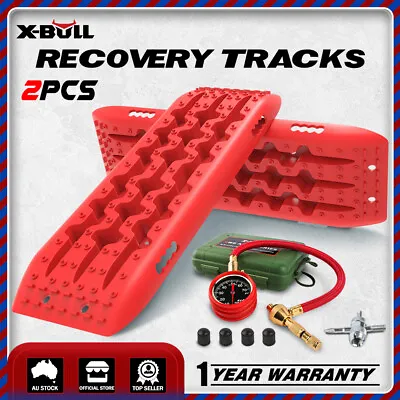 X-BULL Recovery Tracks Boards Sand Snow 4WD Accessory Red Tyre Deflator 4x4 4WD • $89