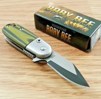 Rough Ryder Baby Bee Folding Knife 1.5  Stainless Steel Blade G-10 Handle 2508 • $16.69