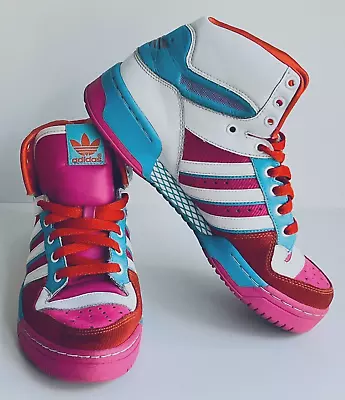 Adidas Vintage High Top Athletic Sneakers Women’s US Size 7 Pink / Blue /Red • $89.95