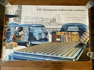 Last One NOS VW Factory Poster Original Large 31 1/4x47  T2 Singlecab Volkswagen • $1095