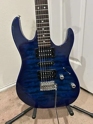 Used Ibanez GRX70QATKS GIO RX Electric Guitar - Transparent Black Sunburst • $170