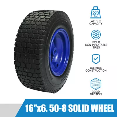 16  Solid Tyre Wheelbarrow Wheels Flat Free Puncture Proof 25mm Bore 6.5 -8  • $57.99