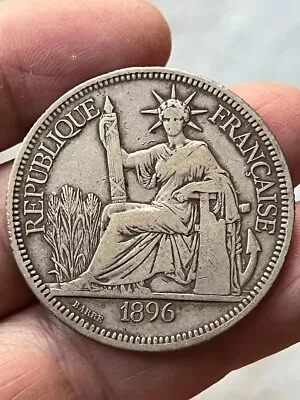 1896 French Indo China Silver Piastre • $59.99