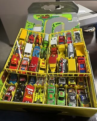 VINTAGE 48 CAR CASE 75 COLLECTION W TRAYS AND 48 RARE VINTAGE CARS 70s-00s • $0.99