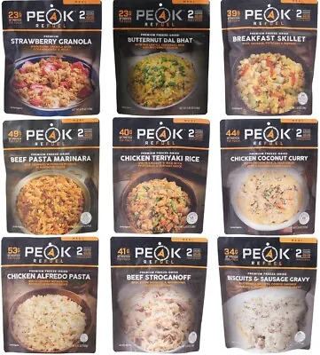 Peak Refuel - Freeze Dried Food Meals Pouches Camp Trail MRE Emergency - NEW!! • $13.29