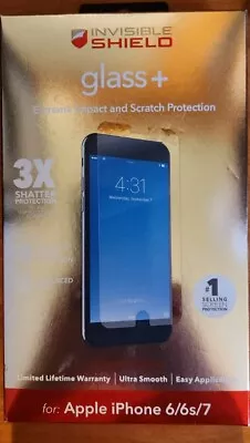 Zagg Invisible Shield Glass+ Extreme Impact And Scratch Protection Iphone 6 6s 7 • $8