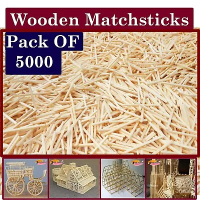 5000 Matchsticks Matches Wooden Model Making Craft Match Splints Kids Craft • £8.99