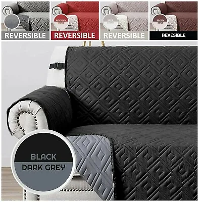 £3.75 • Buy Quilted Sofa Cover Pet Protector Throw Waterproof Sofa Slip Covers 1/2/3 Settee