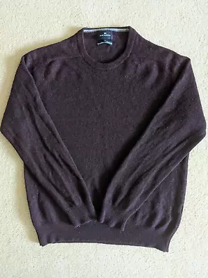 Mens Marks & Spencer Wool Crew Neck Jumper Purple Large L • £6.99