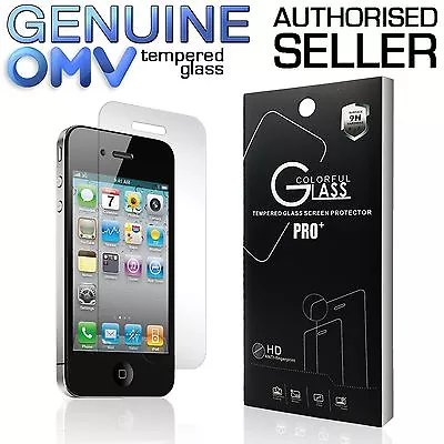 GENUINE OMV Tempered Glass Screen Protector Film Guard For Apple IPhone 4S 4 4G • $2.95