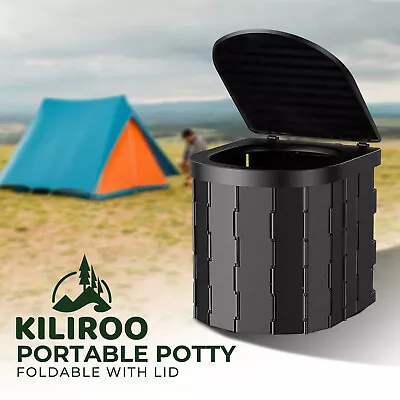 Kiliroo Portable Camping Toilet Outdoor Bucket Potty Caravan Travel Boating • $43.45