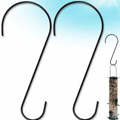 Metal Tree Branch Hook 12 Inch Black 2-Pack Premium Extra Thick 1/5 Inch ... • $20.76