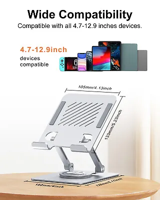 Portable Metal IPad Tablet IPhone Desk Stand Holder Mobile Phone Folding • £10.44