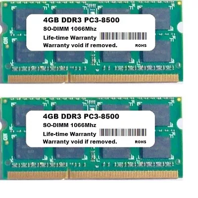 8GB KIT 2X 4GB PC3-8500 Apple MacBook Pro Apple IMac Apple Mac MINI MEMORY RAM • $18.98