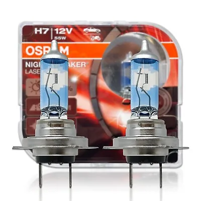 Osram H7 Night Breaker Laser Halogen Headlight Bulbs | 64210NL | Pack Of 2 • $32.99