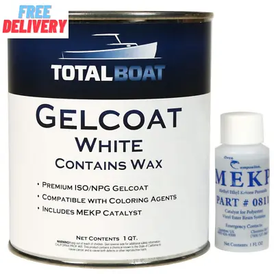 -14409 Marine Gelcoat For Boat Building Repair And Composite Coatings (White Q • $52.82