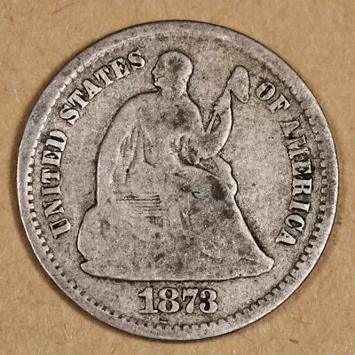 1873-s Seated Liberty Half Dime.  Circulated.  194817 • $29