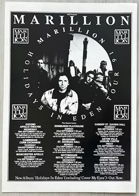 MARILLION - TOUR DATES 1991 Full Page UK Magazine Ad • £3.95