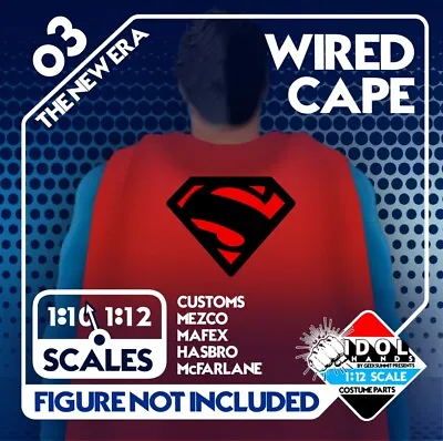 03 New Era Superman Wired Cape 1:12 Mezco For VToys Zero BMS IDOL HANDS • $15