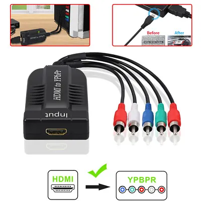 1PC HDMI To 1080P Component Video 5RCA RGB Converter Adapter R/L Audio Output • $16.29