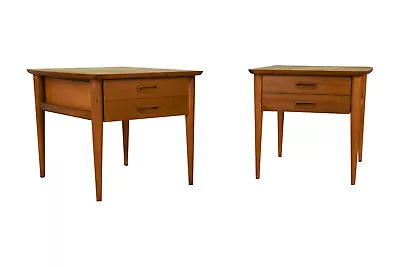 Mid-Century Lane Pair End Tables Nightstands • $1495