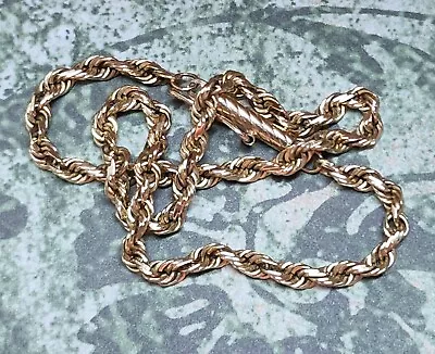 Vintage 2.25mm Signed JV 14K Yellow Gold 7.75  Rope Bracelet-3.32 Grams • $224.95